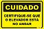 Placa Cuidado Certifique-se Que o Elevador Está no Andar - Imagem 1