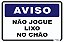 Placa Aviso Não Jogue Lixo no Chão - Imagem 1