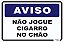 Placa Aviso Não Jogue Cigarro no Chão - Imagem 1
