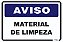 Placa Aviso Material de Limpeza - Imagem 1