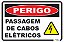 Placa Perigo Passagem de Cabos Elétricos - Imagem 1