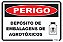 Placa Perigo Depósito de Embalagens de Agrotóxicos - Imagem 1