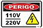 Placa Perigo 110V 220v - Imagem 1