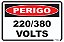 Placa Perigo 220/380 Volts - Imagem 1