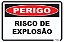 Placa Perigo Risco de Explosão - Imagem 1