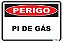 Placa Perigo Pi de Gás - Imagem 1