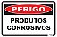 Placa Perigo Produtos Corrosivos - Imagem 1