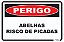 Placa Perigo Abelhas Risco de Picadas - Imagem 1