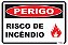 Placa Perigo Risco de Incêndio - Imagem 1