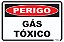Placa Perigo Gás Tóxico - Imagem 1