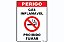 Placa Perigo Gás Inflamável Proibido Fumar - Imagem 1
