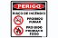 Placa Perigo Risco de Incêndio, Proibido Fumar, Proibido Produzir Fogo - Imagem 1