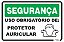 Placa Segurança Uso Obrigatório De: Protetor Auricular - Imagem 1