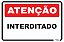 Placa Atenção Interditado - Imagem 1