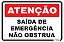 Placa Atenção Saída de Emergência Não Obstrua - Imagem 1
