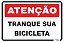 Placa Atenção Tranque Sua Bicicleta - Imagem 1