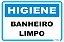 Placa Higiene Banheiro Limpo - Imagem 1