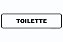 Placa de Identificação Toilette - 30x8cm - Imagem 1