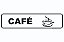 Placa de Identificação Café - 30x8cm - Imagem 1