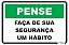 Placa Pense Faça de Sua Segurança Um Hábito - Imagem 1