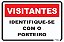 Placa Visitantes Identifique-se Com o Porteiro - Imagem 1
