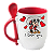 Caneca com colher Mickey e Minnie I Love You - Imagem 2