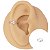 Piercing Argola Clicker em Cobalto Raio - Imagem 1