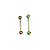 Piercing Barbell RE em Titânio PVD Rainbow 1.6x5mm - Imagem 1