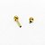Piercing Barbell RI em Titânio PVD Dourado 1.6x4mm - Imagem 2