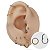 Piercing Argola Clicker em Aço PVD Slim 1.2 Zircônias - Imagem 1