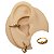 Piercing Argola Clicker Em Aço PVD Cobra Old - Imagem 1