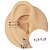 Piercing Argola Clicker em Aço PVD Triple Zircônias - Imagem 1