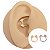 Piercing Argola Folheada Torção Daith Gatinho - Imagem 1