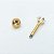 Piercing Microbell Reto em Aço PVD Coração Bola 4mm - Imagem 5