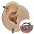 Piercing Argola Clicker em Aço PVD Balls - Imagem 1