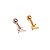 Piercing Folheado Cruzinha - Imagem 2