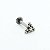 Piercing Labret em Aço Triângulo Detalhes - Imagem 3