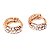 Brinco Argola Folheado Glam Dourada e Cristal - Imagem 2