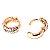 Brinco Argola Folheado Glam Dourada e Cristal - Imagem 3