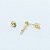 Piercing Microbell em Ouro 18K Flecha - Imagem 2