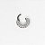 Piercing Argola Click em Titânio PVD Double Zircônias - Imagem 4