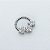 Piercing Argola Click em Titânio PVD Triple Flor - Imagem 3