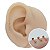 Piercing Australiano em Titânio PVD Plug Flat 1.0 Dourado - Imagem 1