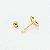 Piercing Microbell em Ouro 18K Coração Vazado - Imagem 4
