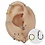 Piercing Argola Clicker em Titânio PVD Slim 1.0 Zircônias - Imagem 1
