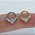 Piercing Argola Click em Titânio PVD Eight Cristais - Imagem 2
