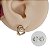 Brinco Argola Folheado Clicker Double Ball - Imagem 1