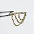 Piercing Argola Clicker em Titânio Correntes Zircônias - Imagem 4