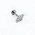 Piercing Labret em Titânio PVD Losango Zircônias - Imagem 5