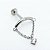 Piercing Labret em Aço Barra Corrente Circle - Imagem 6